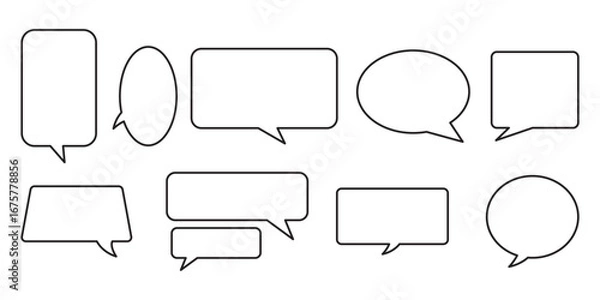 Fototapeta Set of yellow speech bubble collection .set of yellow speech bubble cartoon box icon set . speech bubble vector. comment box icon vector set . eps 10