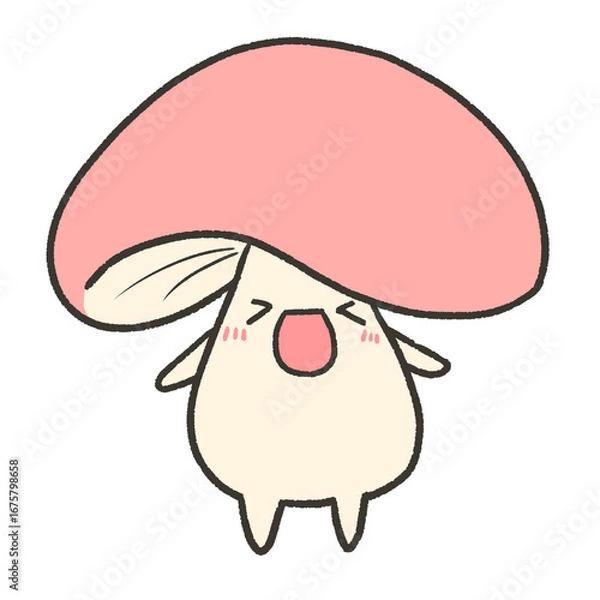 Fototapeta 笑ってるきのこ