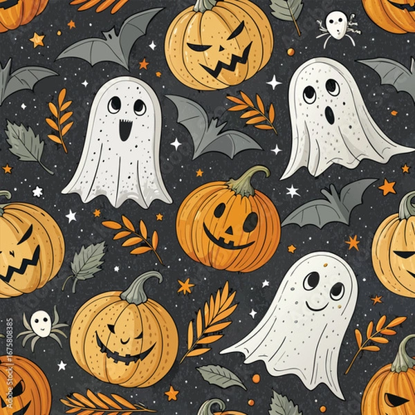 Fototapeta halloween seamless pattern