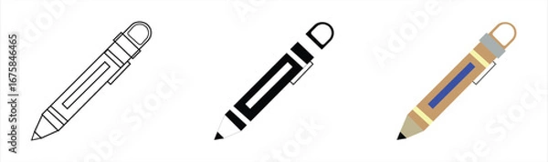 Fototapeta Sword and pencil vector illustration with abstract design