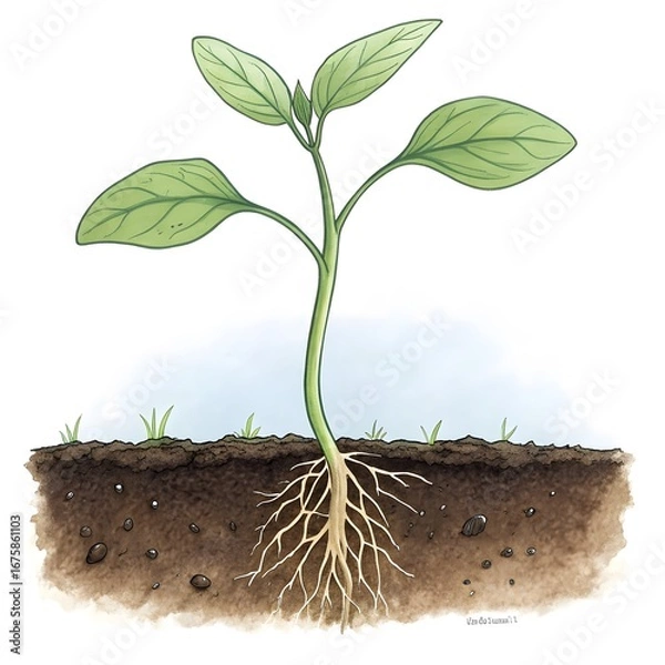 Obraz young green plant