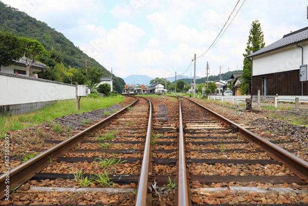 Obraz JR播但線_田舎の景観