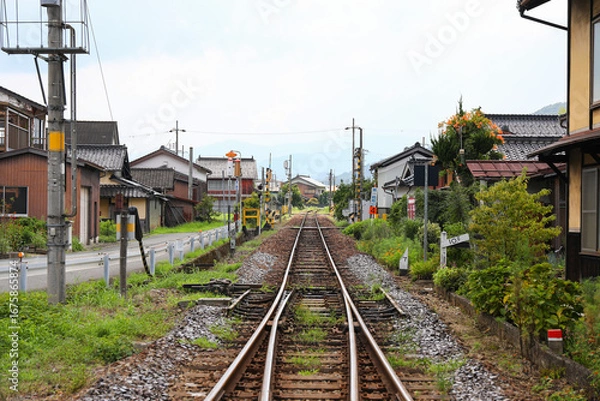 Obraz JR播但線_田舎の景観