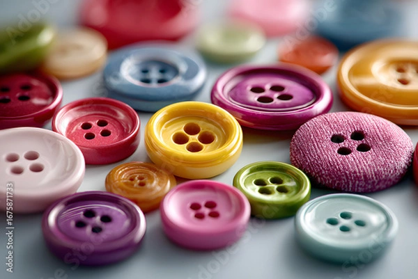 Obraz kancing baju warna warni