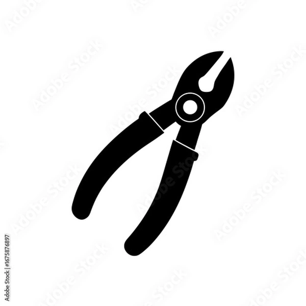 Obraz wire cutter icon silhouette isolated on white