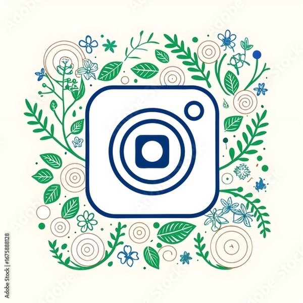 Fototapeta abstract background with flowers