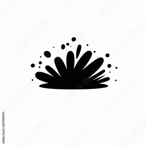 Obraz Abstract organic shapes creating a dynamic composition silhouette.