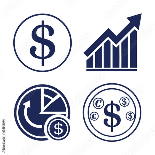 Obraz business graph icon