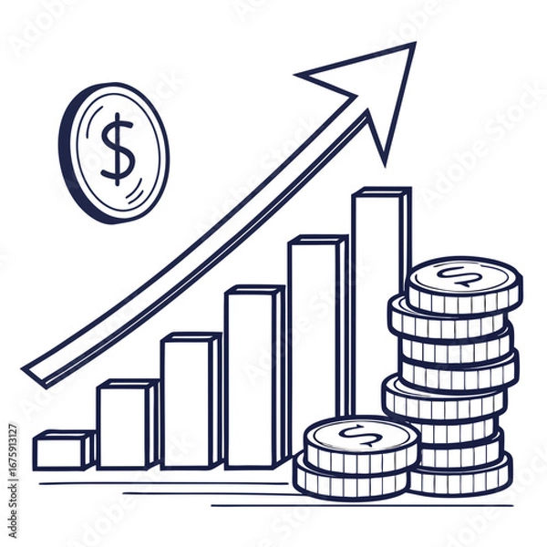 Obraz business graph chart