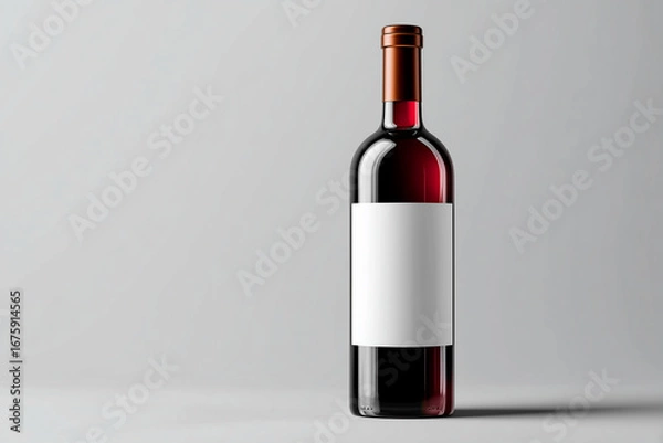 Obraz mockup red wine bottle