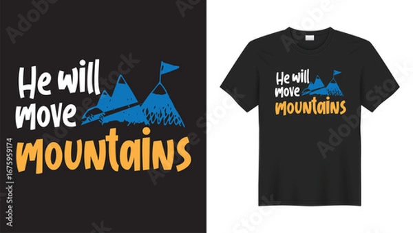 Fototapeta Mountains t-shirt design vector illustration