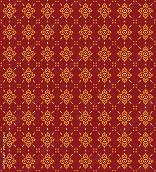 Fototapeta seamless damask pattern