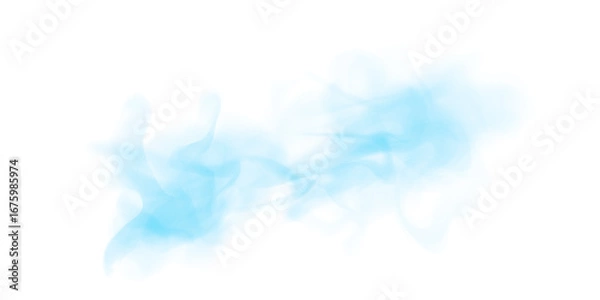 Obraz Elegant Blue Studio Smoke with Flowing Vapor, Misty Texture, and Isolated Dust Effects on a Transparent Background