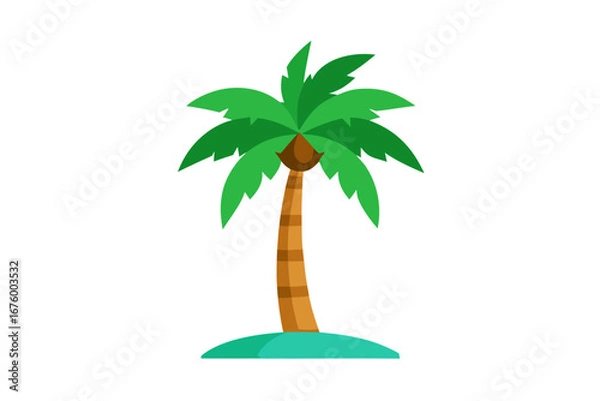 Fototapeta Tropical palm trees vector illustration
