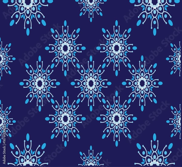 Fototapeta seamless pattern with snowflakes