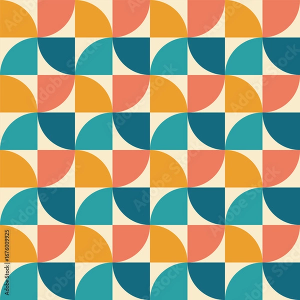 Obraz Vibrant minimal geometric seamless pattern wallpaper design