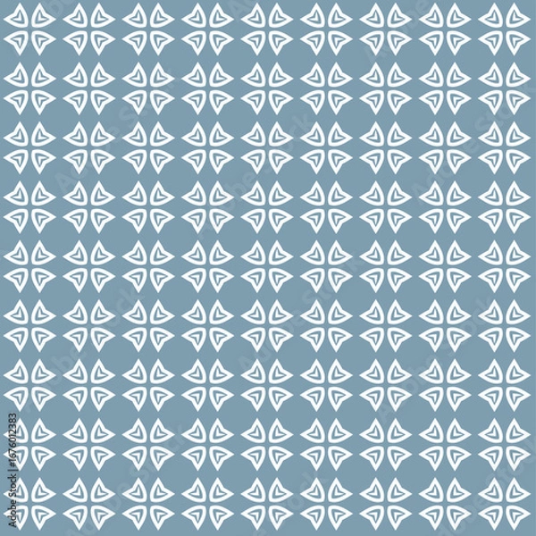 Fototapeta seamless pattern with blue flowers