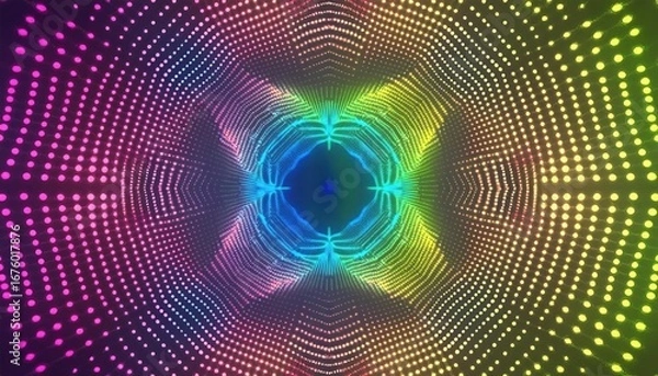 Fototapeta Vibrant Neon Light Background