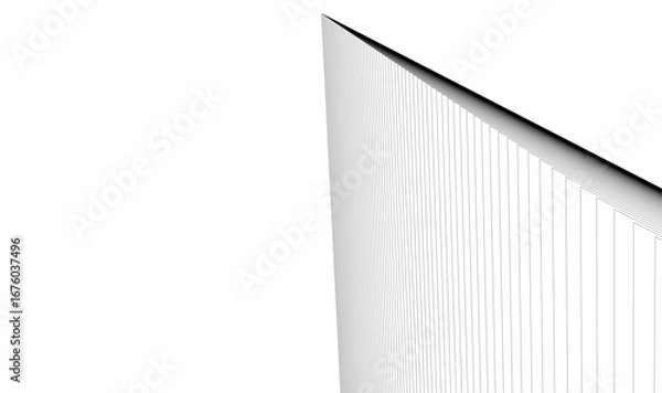 Fototapeta Architectural building vector 3d illustration 