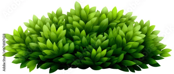 Fototapeta Lush Green Foliage with Vibrant Leafy Texture Design Clipart Isolate on Transparent Background, cutout, png