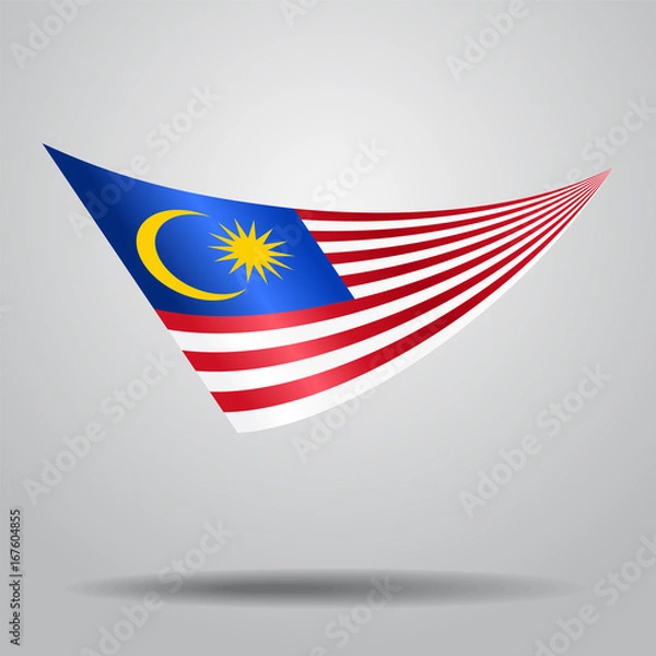 Fototapeta Malaysian flag background. Vector illustration.