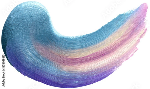 Fototapeta Colorful Brush Stroke Abstract Design Isolate on Transparent Background, cutout, png