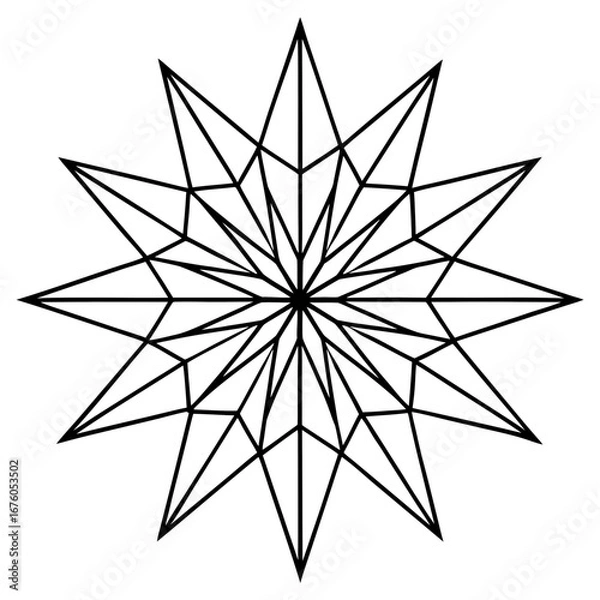 Obraz Decorative Starburst Outline Graphic