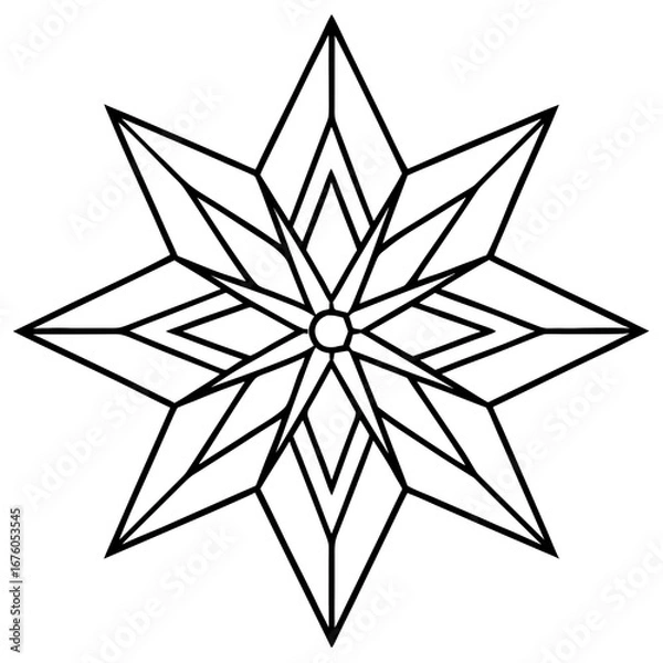 Obraz Decorative Starburst Outline Graphic