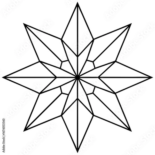 Obraz Decorative Starburst Outline Graphic