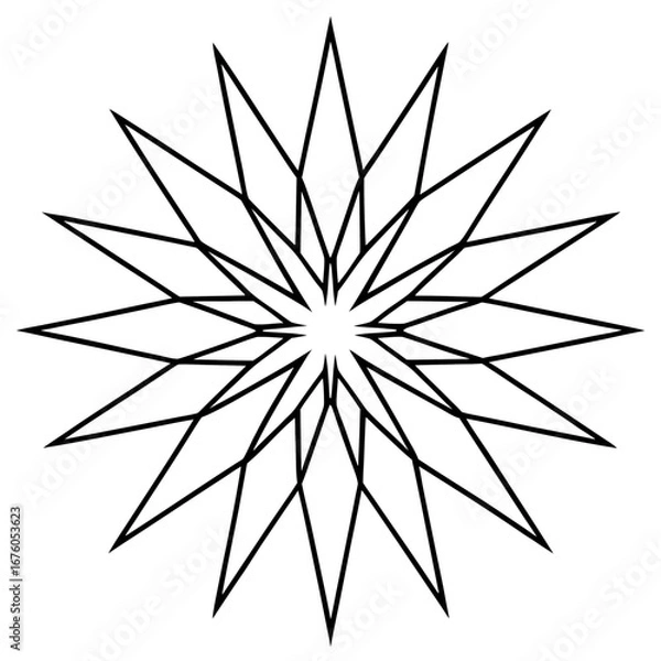 Obraz Decorative Starburst Outline Graphic
