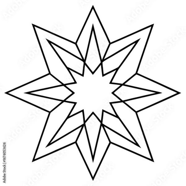 Obraz Decorative Starburst Outline Graphic