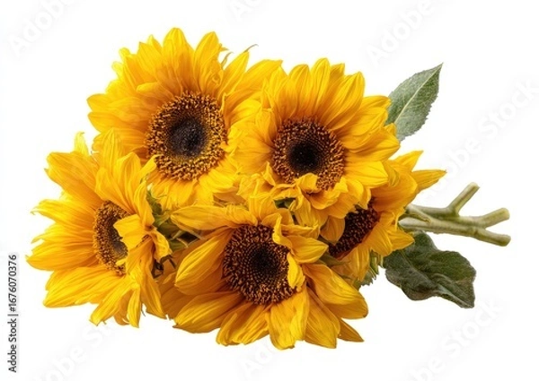 Obraz Cluster of vibrant yellow sunflowers