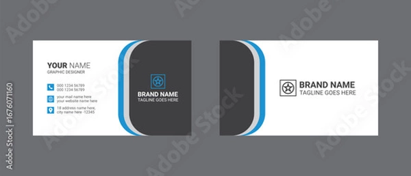 Obraz Horizontal Double sided Corporate business card design.