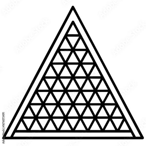 Obraz Triangle Mesh Line Art Vector