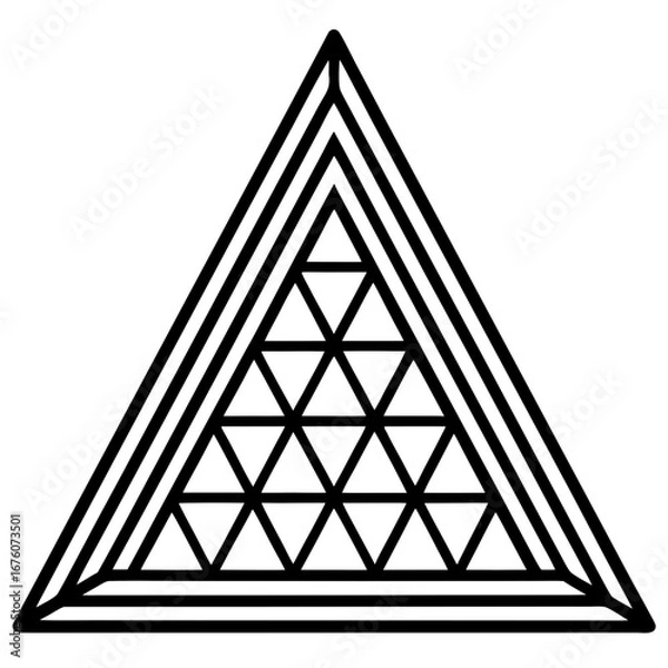 Obraz Triangle Mesh Line Art Vector