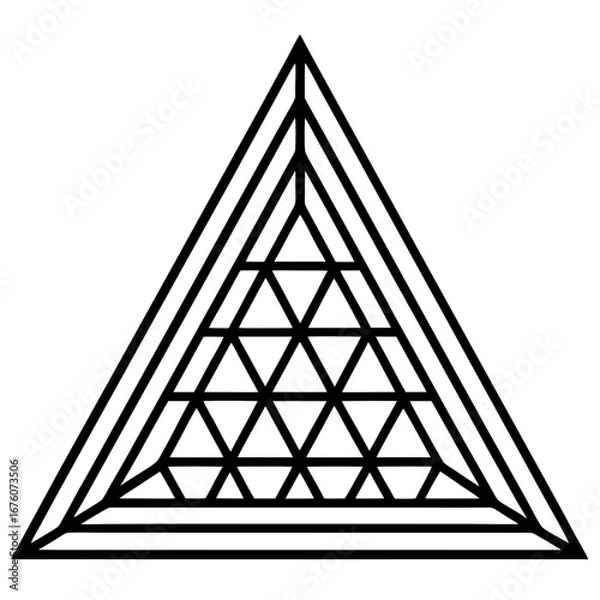 Obraz Triangle Mesh Line Art Vector