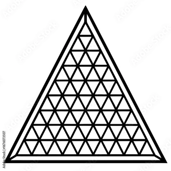 Obraz Triangle Mesh Line Art Vector