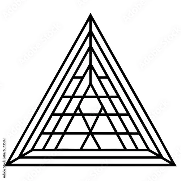 Obraz Triangle Mesh Line Art Vector