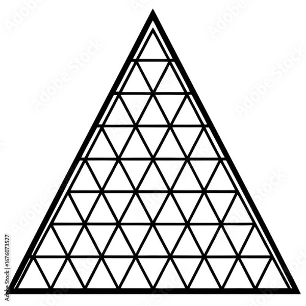 Obraz Triangle Mesh Line Art Vector