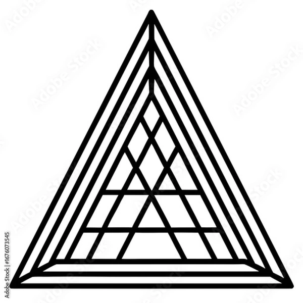 Obraz Triangle Mesh Line Art Vector