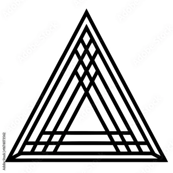 Obraz Triangle Mesh Line Art Vector