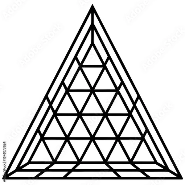 Obraz Triangle Mesh Line Art Vector