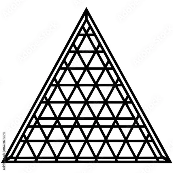 Obraz Triangle Mesh Line Art Vector