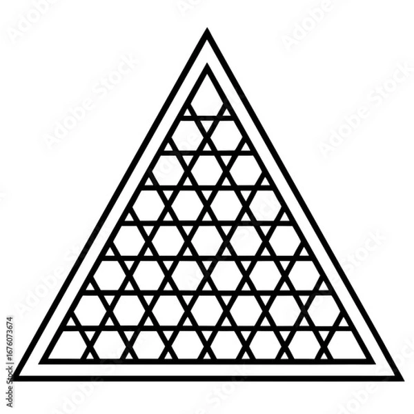 Obraz Triangle Mesh Line Art Vector