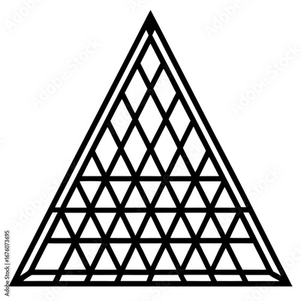 Obraz Triangle Mesh Line Art Vector