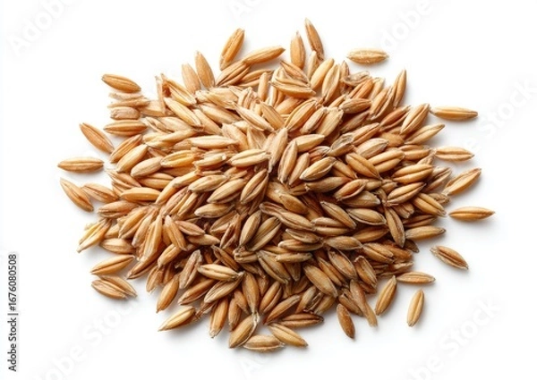 Obraz Pile of uncooked grains against white