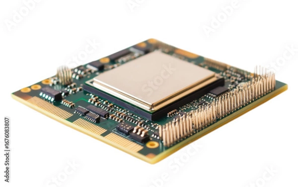 Fototapeta Computer processor cpu isolated on white background, png