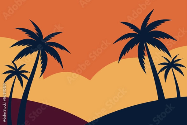 Obraz palm tree on the beach