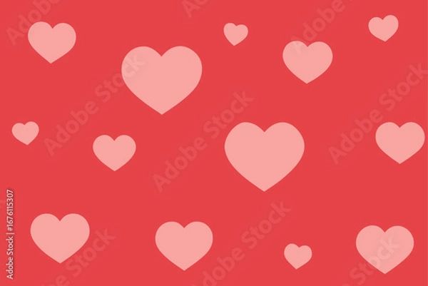 Fototapeta seamless background with hearts
