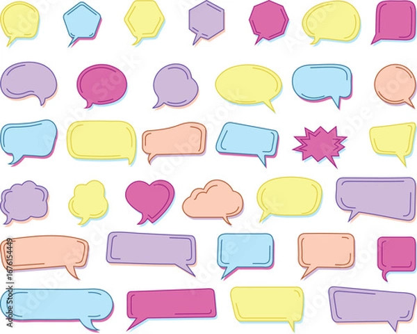 Obraz Speech bubble shapes set
